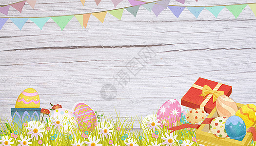 快乐复活节彩蛋背景图片