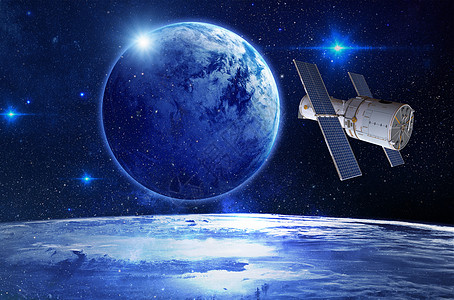 北斗卫星地球创意图片_图片合成_平面设计_北斗卫星地球创意设计_摄