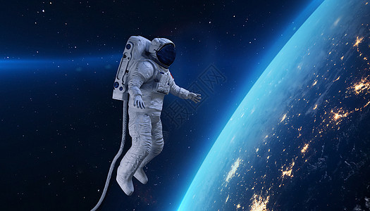 漂浮的宇航员背景图片