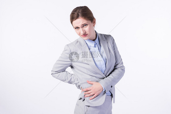 外国商务女性腰痛图片