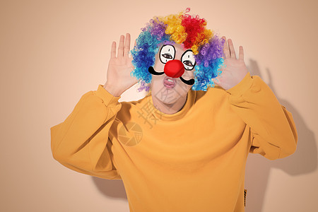 小丑鼻子愚人节人物创意表情设计图片