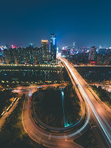 城市夜景全景武汉琴台剧院背景