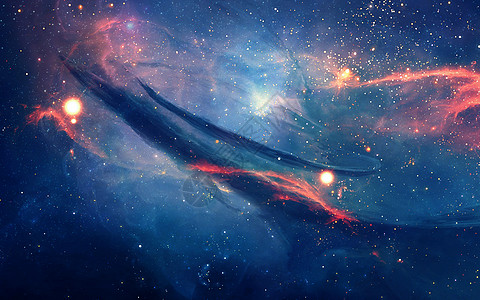 壮观科幻星空背景设计图片