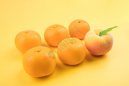 仿真水果橙子背景图片