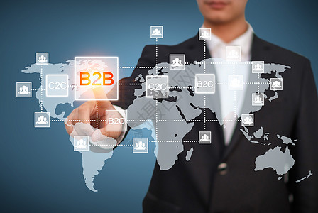 企业信息化商务b2b背景设计图片