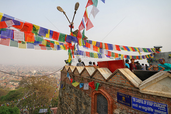 尼泊尔寺庙经幡图片