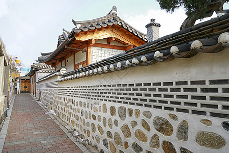 砖屋韩国韩屋建筑背景