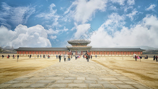 韩国景点韩国景福宫背景