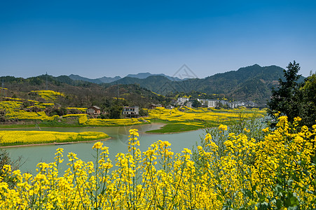 奉化江安徽新安江景区风光背景