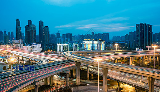 武汉竹叶山立交桥夜景图片