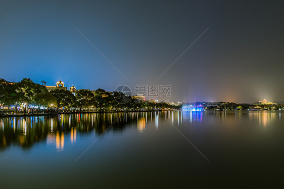 杭州西湖夜景图片