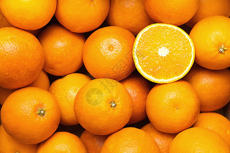 商用banner新鲜脐橙橙子橙汁维生素C背景