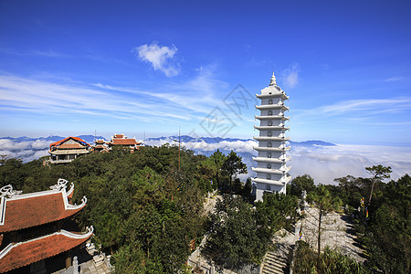 越南巴拿山避暑胜地背景