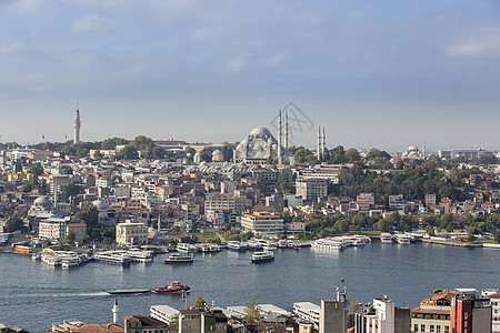 游轮内部土耳其 伊斯坦布尔博斯普鲁斯海峡风光背景