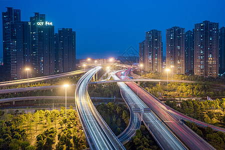 城市立交桥夜景高清图片