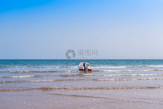 青岛海滨海水浴场金沙滩图片