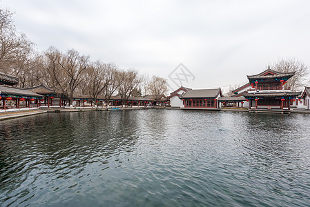 济南百脉泉济南章丘百脉泉公园风光背景