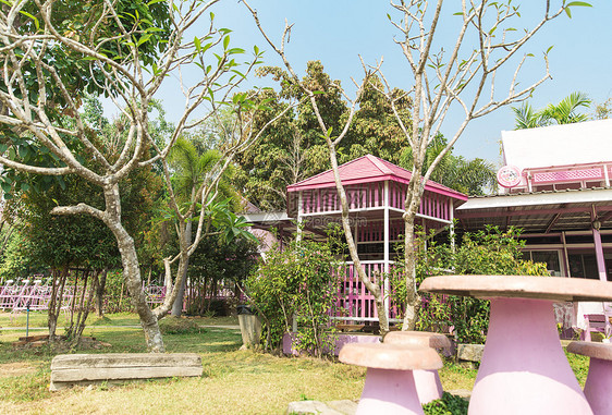 泰国拜县粉红小屋图片