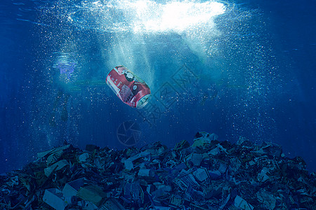海底垃圾海洋垃圾高清图片