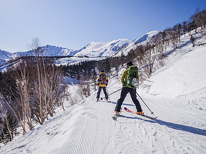 滑雪道梅池高原滑雪场背景