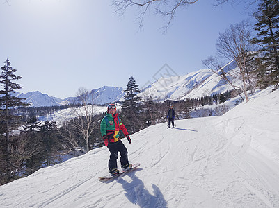 滑雪道梅池高原滑雪场背景