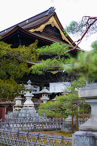 日本街景善光寺背景