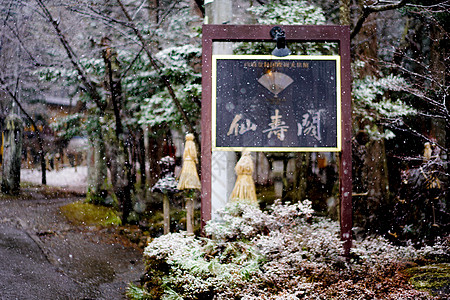 日本白马村雪景高清图片