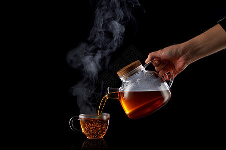 红茶茶具玻璃杯喝茶创意图片