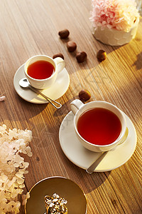 红茶茶具玻璃杯喝茶创意高清图片