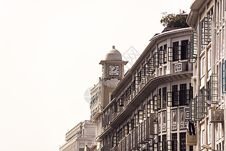欧式建筑钟楼背景图片