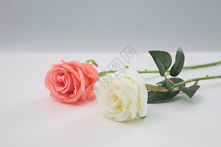 桌子上的玫瑰花图片