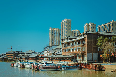 河边街景城市高清图片素材