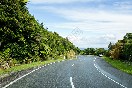 海边马路新西兰公路背景