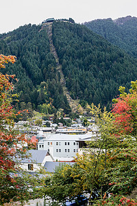 山秋新西兰村庄背景