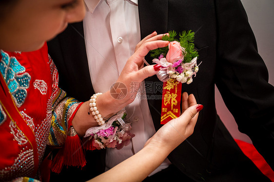 婚礼带花图片