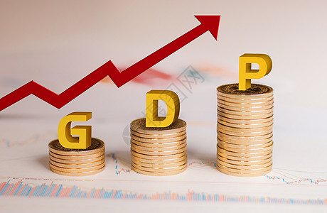 GDP增涨金融立体字高清图片