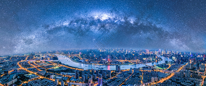 城市星空夜景星空夜景设计图片