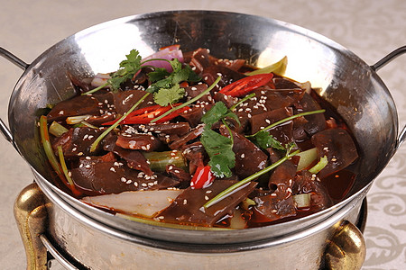 干锅香辣鸭血图片