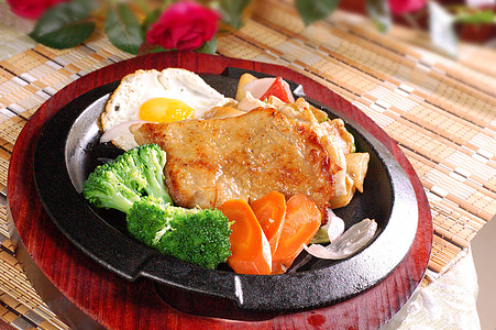 铁板鸡排套餐图片素材