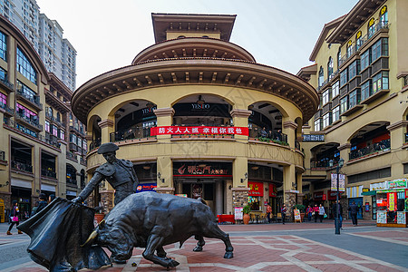 风情商业武汉光谷步行街欧洲风情街背景