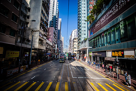 港式炒饭香港街景背景