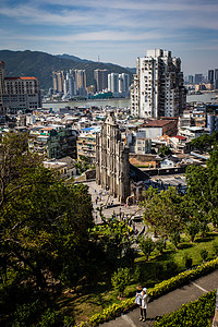 建筑一角澳门风景背景