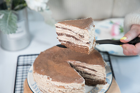 蛋糕巧克力千层甜品高清图片