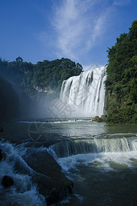 巴蜀山水黄果树瀑布群背景