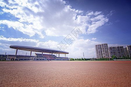 大学校园体育场背景图片