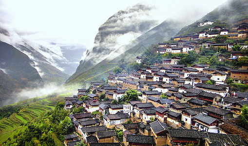 云南丽江宝石石头城背景图片