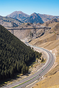 新疆果子沟大桥背景图片