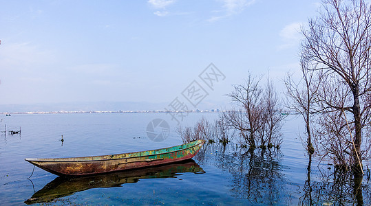 云南洱海自然风光背景图片