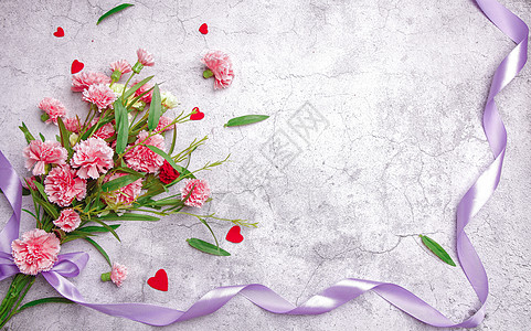 粉色花卉背景母亲节康乃馨素材背景