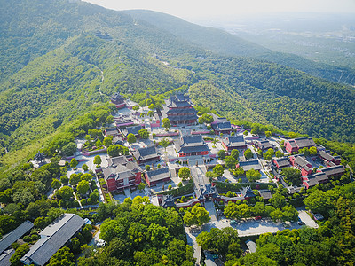 航拍苏州穹窿山景区图片